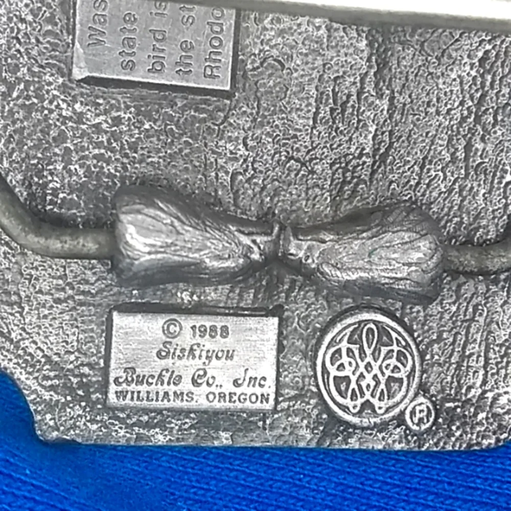 Vintage 1988 Siskiyou Washington State Pewter Buckle (P35)